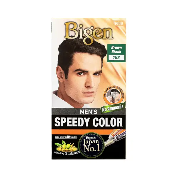 BIGEN MEN,S SPEEDY BROWN BLACK 102 بيجين للرجال، سبيدي براون، أسود، 102