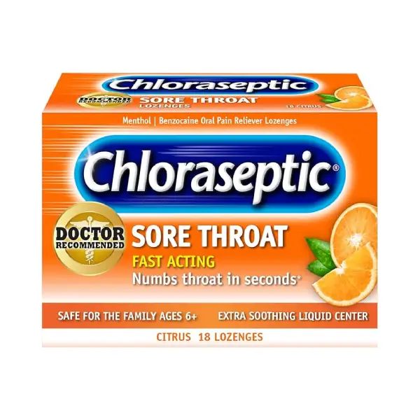 CHLORASEPTIC CITRUS 18 LOZ كلوراسبتيك الحمضيات 18 لوز
