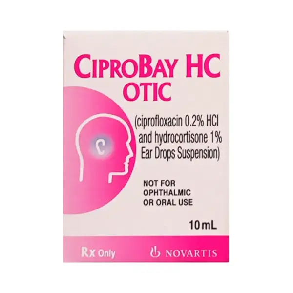 CIPROBAY HC OTIC 10ML سيبروباي اتش سي اوتيك 10 مل