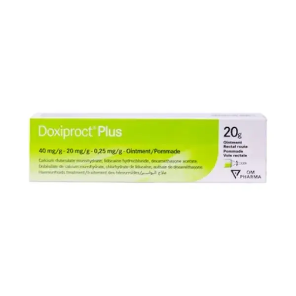 DOXIPROCT PLUS OINTMENT 20 GM مرهم دوكسيبروكت بلس 20 جرام