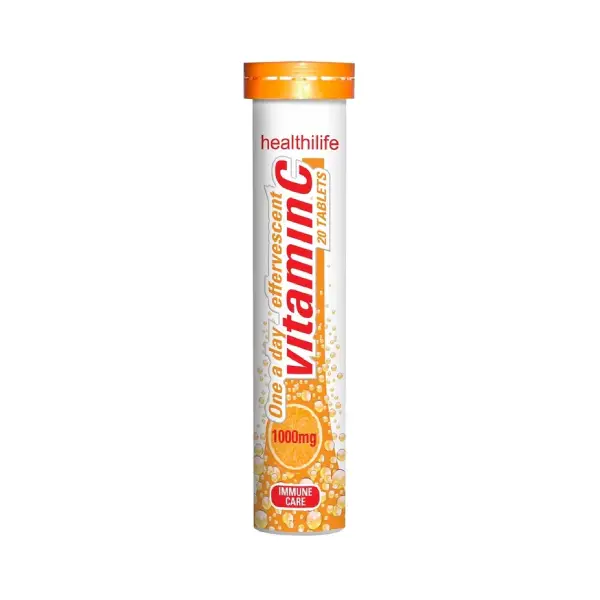 HEALTHLIFE EFFERV. VIT.C 1000MG 20TAB. فعالية الحياة الصحية. فيت.سي 1000 مجم 20 قرص.