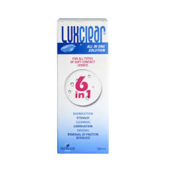 LUX CLEAR LENS SOLUTION 360ML محلول العدسات الشفاف من لوكس 360 مل
