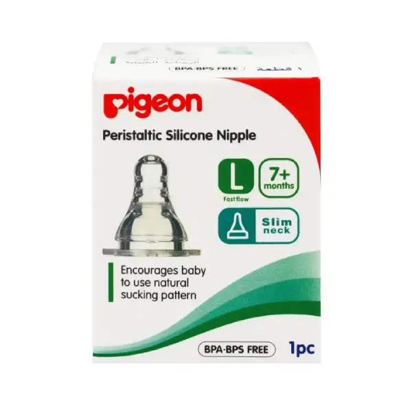 PIGEON PERISTALTIC NIPPLE SILIC (L) 17349 حلمة دائرية من بيجون مصنوعة من السيليكون (L)