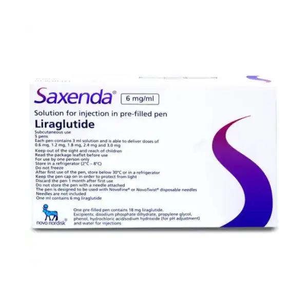 SAXENDA 6MG_ML SOL FOR INJ 5_3 ML (1) محلول ساكسيندا 6 مجم/مل للحقن 5*3 مل
