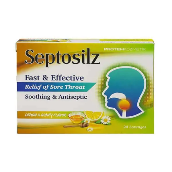 SEPTOSILZ LOZENGES LEMON&HONEY 24_S (C=48) أقراص استحلاب سبتوسيلز بالليمون والعسل 24*24