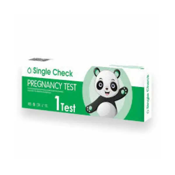 SINGLE CHECK PREGNANCY TEST سنجل تشيك اختبار فحص الحمل المنزلي - 1 قطعة