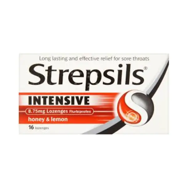 STREPSILS INTENSIVE HONEY&LEMON 16 LOZ ستريبسلز مكثف بالعسل والليمون 16 كبسولة
