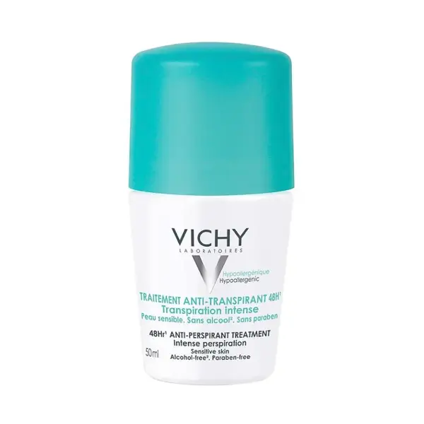 VICHY DEOD. INTENSE ROLL-ON 48 HRS 50ML ( GREEN ) مزيل العرق فيشي انتنس رول اون 48 ساعة 50 مل ( اخضر )