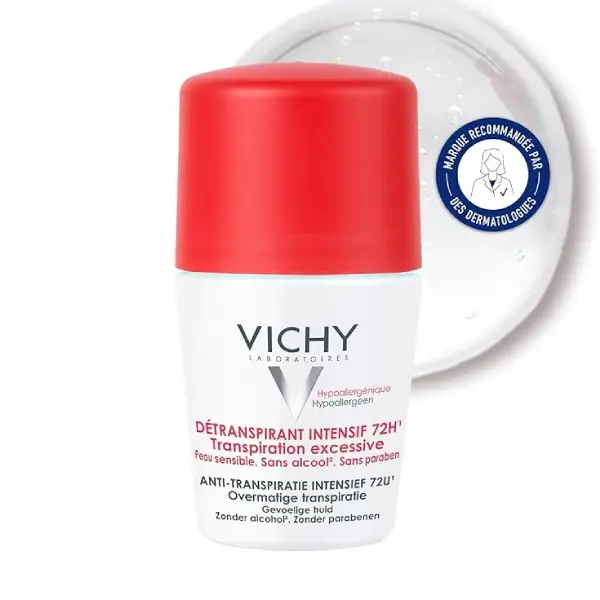 VICHY DEODORANT STRESS RESIST ROLL-ON 50ML (RED) مزيل العرق فيشي ستريس ريسيست رول اون 50 مل (أحمر)