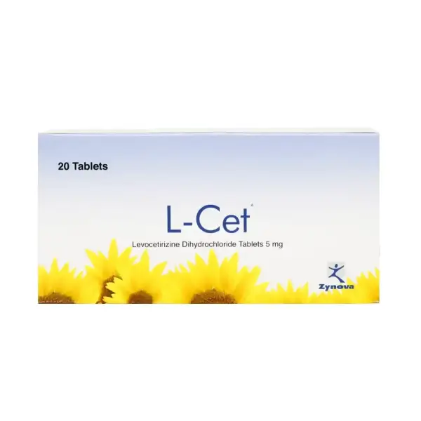 L-CET 5 MG 20 TAB إل-سيت 5 مجم 20 قرص