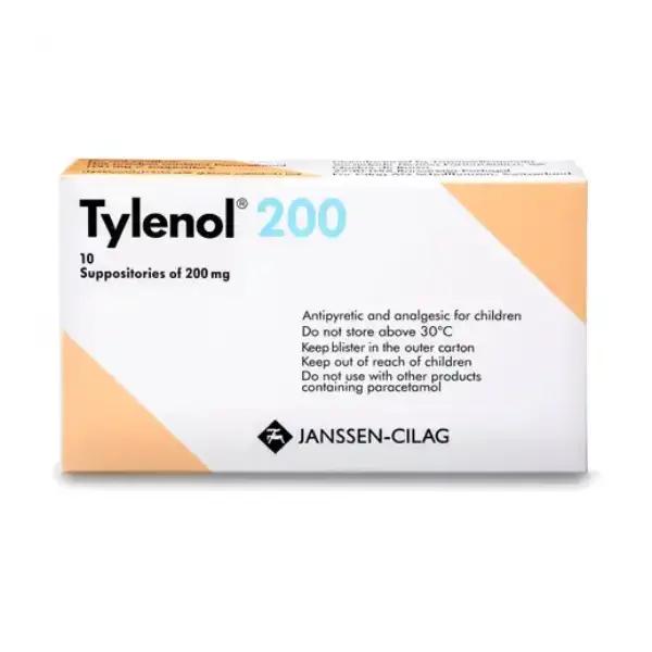 TYLENOL 200MG 10 SUPP TYLENOL 200MG 10 SUPP