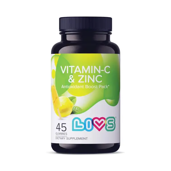 LIVS VIT C+ZINC 45 GUMMIES ليفز فيتامين سي + زنك، 45 علكة