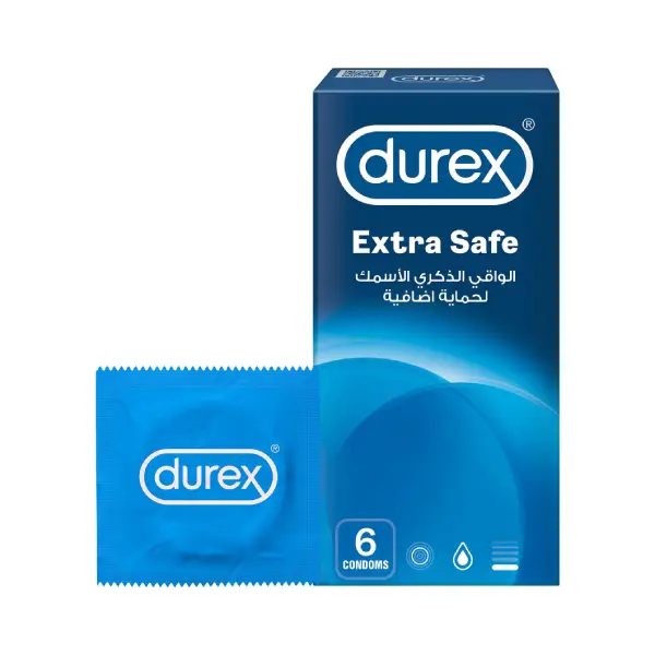 DUREX EXTRA SAFE CONDOMS 6PC Durex Extra Safe Condoms 6 Pieces