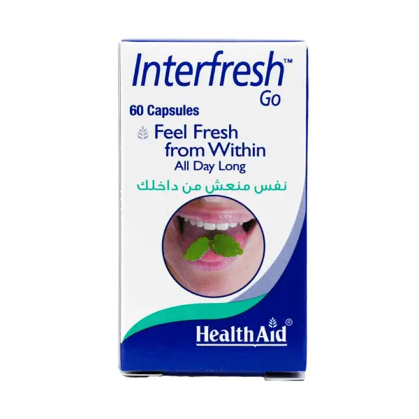 HEALTH AID INTERFRESH GO CAPSULES 60'S كبسولات إنتر فريش جو من هيلث إيد، 60 كبسولة