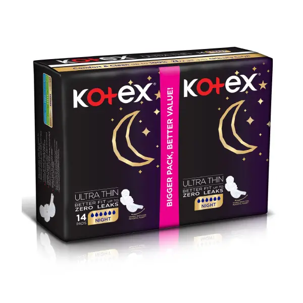 KOTEX ULTRA THIN 14PADS فوطة كوتكس الرفيعة للغاية 14 فوطة