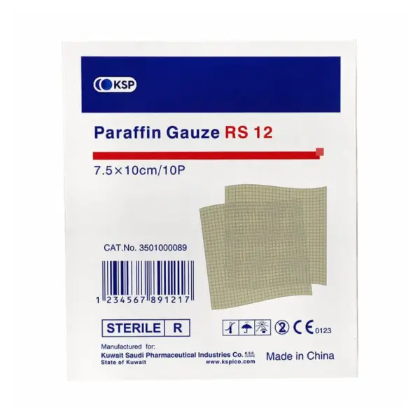 KSP PARAFFIN GAUZE 7.5X10CM KSP Paraffin Gauze 7.5X10 cm