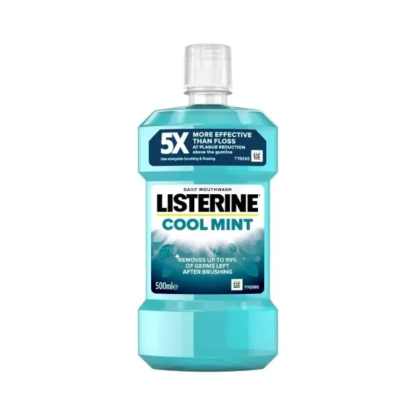 LISTERINE COOL MINT MOUTH WASH 500ML غسول الفم ليسترين بنكهة النعناع المنعش 500 مل