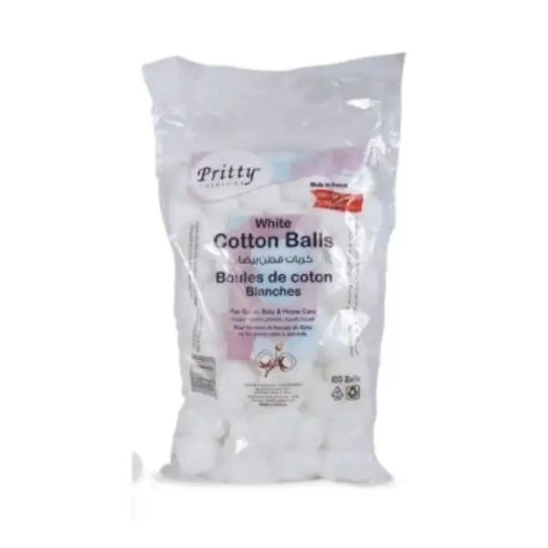 PRITTY WHITE COTTON BALLS 100'S Pretty White Cotton Balls, 100 Balls