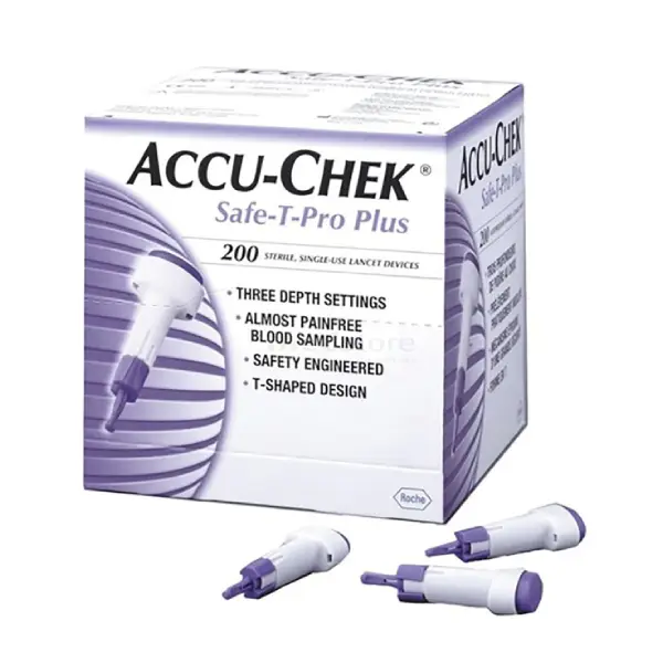 ACCU-CHECK SAFE-T-PRO PLUS LANCETS 200PCS ابر الوخز بالإبر من اكيو تشيك سيف تي برو بلس 200 قطعة
