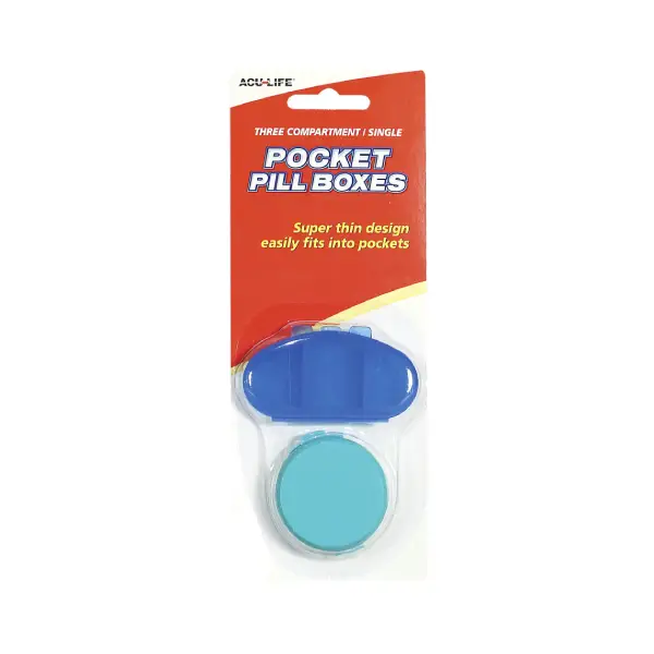 ACU-LIFE PILL BOX 3 COMPARTMENTS ACU-LIFE 3-Compartment Pill Box