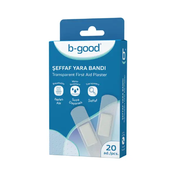B-GOOD TRANSPARENT PLASTER 20 PCS جبس شفاف بي جود 20 قطعة