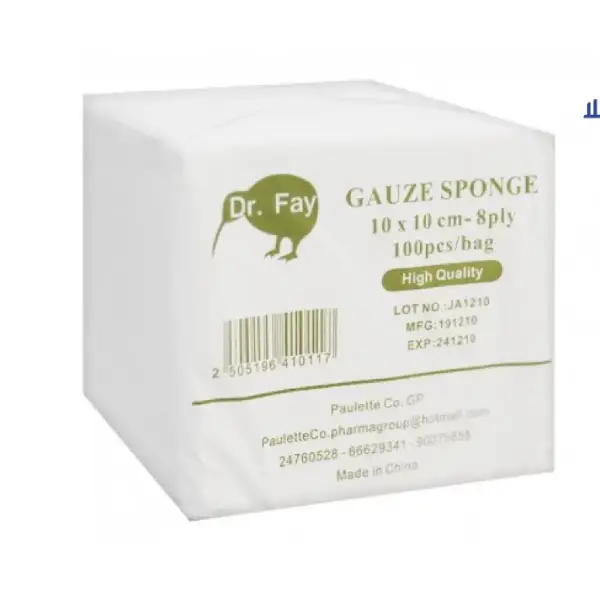 DR.FAY GAUZE SPONGE 10X10 CM 100 PCS Dr. Fay Gauze Sponge 10 x 10 cm 100 pieces