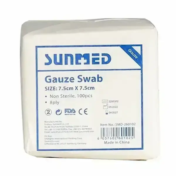 SUNMED GAUZE SWAB 7.5 X 7.5 CM Sunmed Gauze Swab 7.5 x 7.5 cm